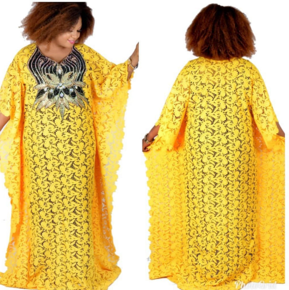 Clearance supply Europe and the United States and Africa hot water soluble lace loose dress beads embroidered collar high-end atmosphere mature women