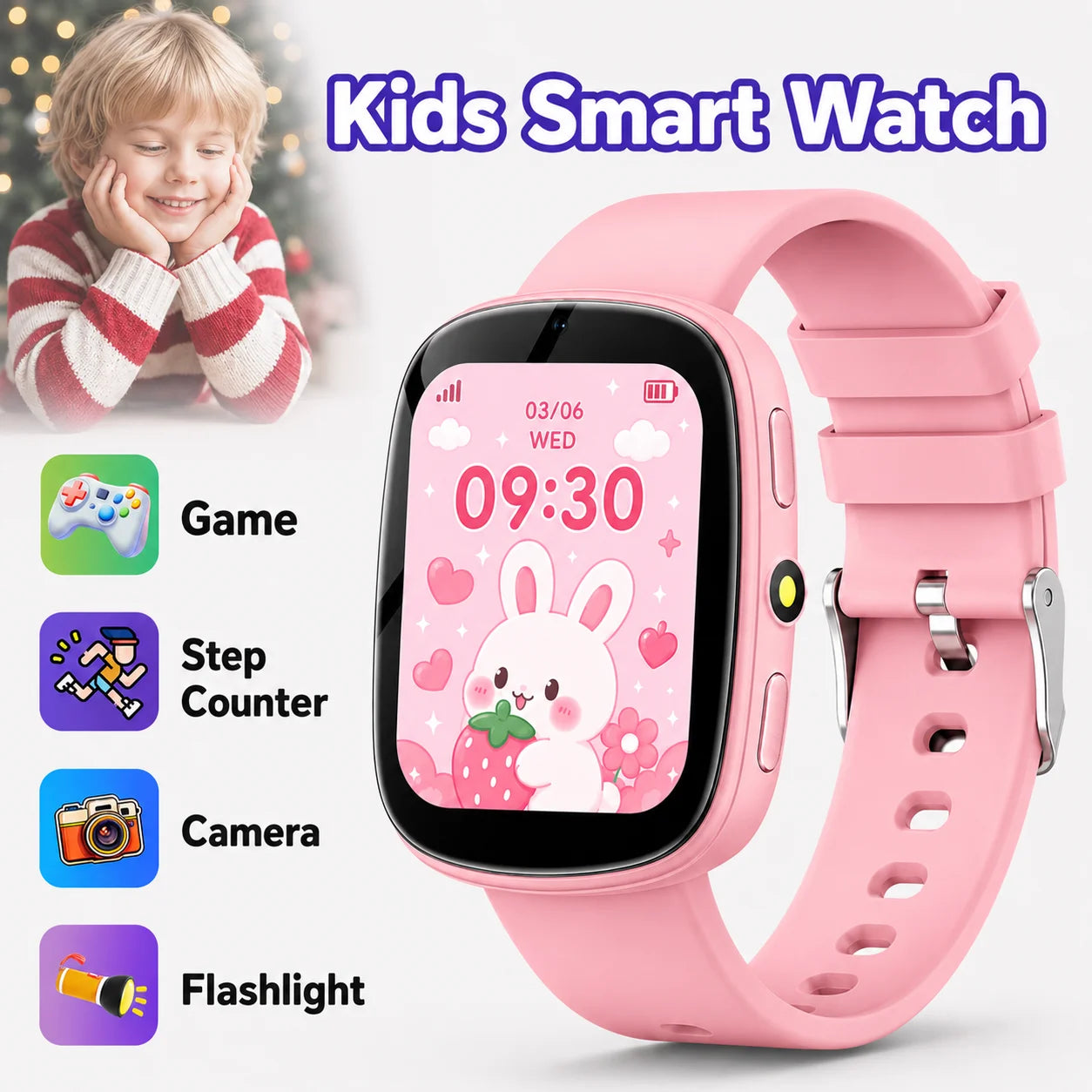 2026 Kids Smartwatch 1.83” HD Touch Screen Watch for Children with Camera Games Sleep Tracker, Alarm, Calculator – Birthday Gift