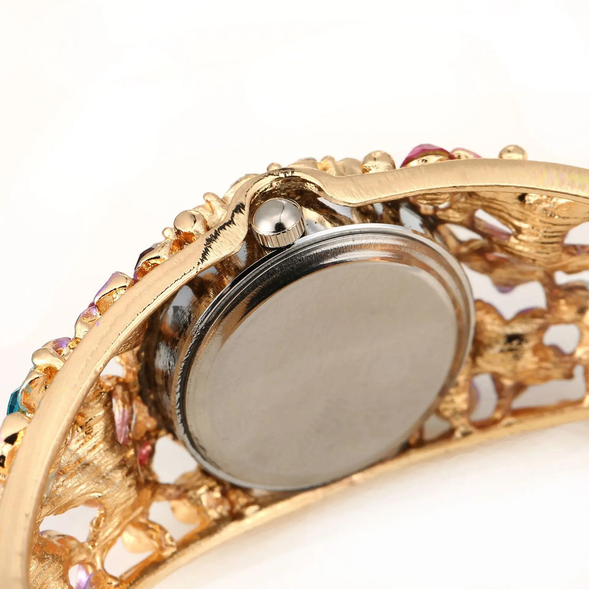 Women's Watches Stainless Steel Rhinestone Quartz Watch Women Fashion Flower Vintage Bangle Elegant Wristwatch Zegarek Damski