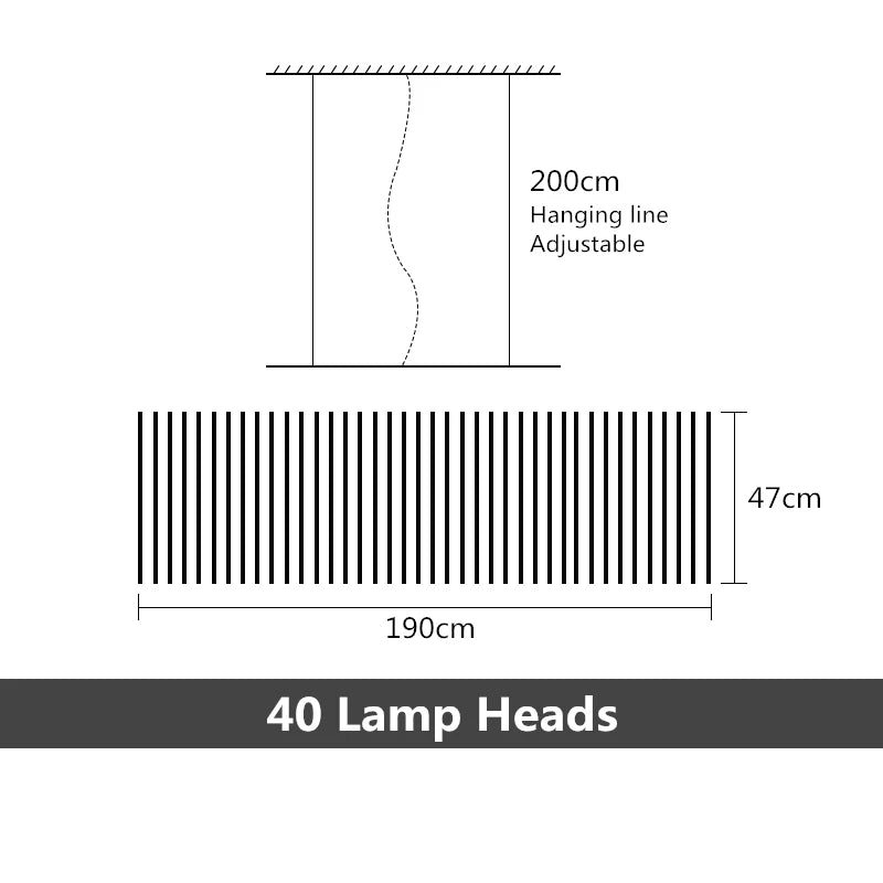 Modern LED Ceiling Chandelier Lights Nordic Luxury Pendant Lights for Living Dining Room Fish Bone Design Dimmable Hanging Lamp