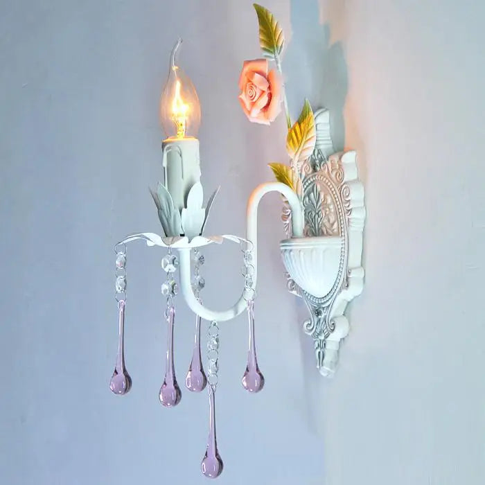 Pink Rose Wedding Chandelier Lighting Restaurant Chandeliers Crystal Lamp Ceiling Bedroom Chandelier Modern Lustre Crystal Light