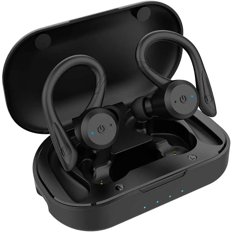 20 Hours Play Time Swimming Waterproof Bluetooth Earphone Dual Wear Style Sport Wireless Headset TWS IPX7 Earbuds Stereo