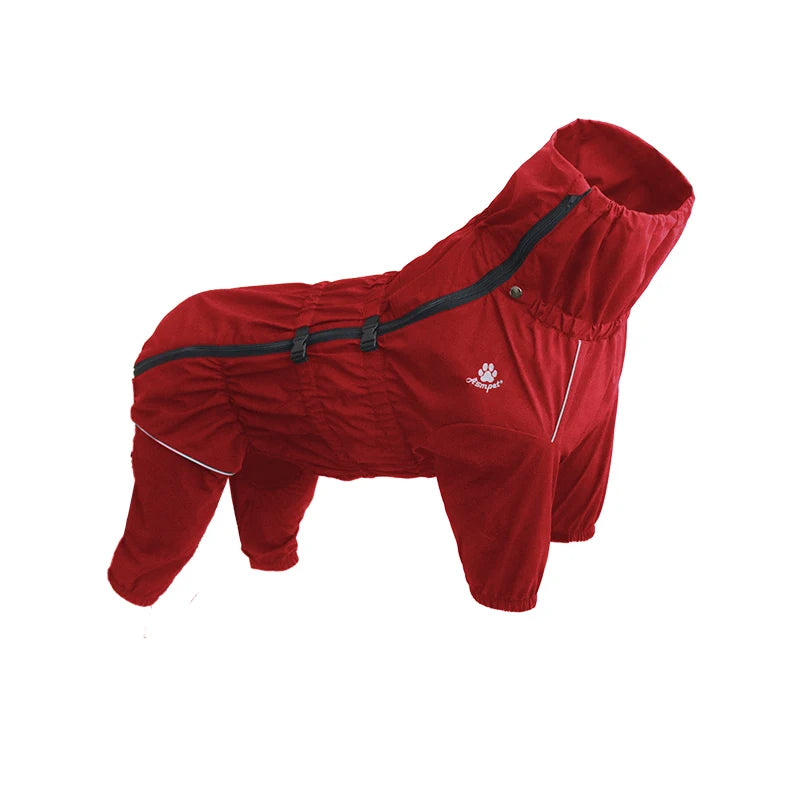 Waterproof Pet Dog Outdoor Jacket Clothes Winter Warm Coat Big Jumpsuit Reflective Raincoat For Small Medium Large Dogs