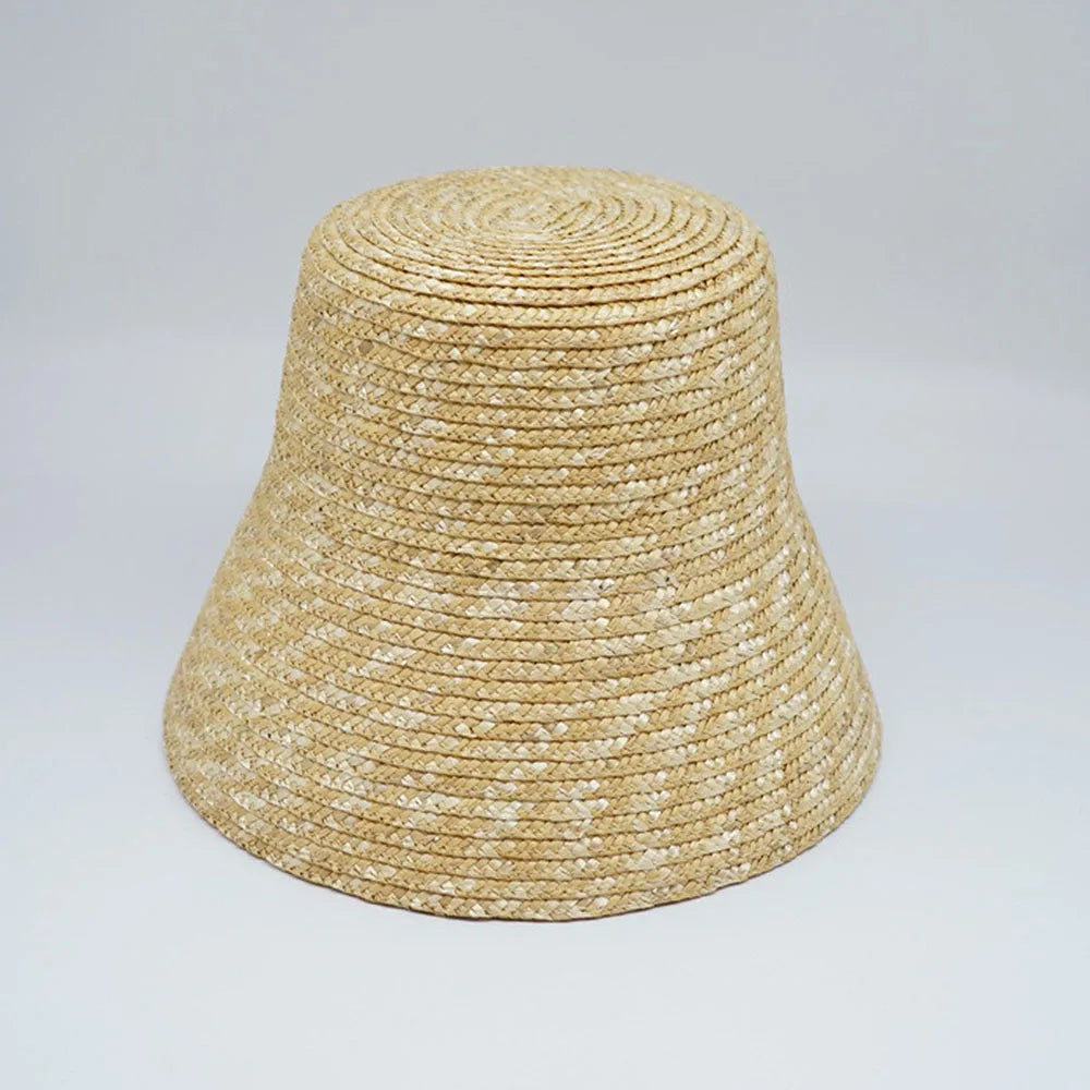 Handmade Summer Hats For Women Ladies Sun Hat Ribbon Bowknot Beige Straw Hat Adjuatble Beach Hat Wide Brim Kentucky Derby Hat