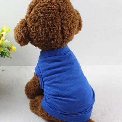 XS-3XL Blank Dog T Shirt Summer Cotton Dog Vest Shirt for Small Medium Large Dogs Yorkie Pitbull Clothes Pet Apparel