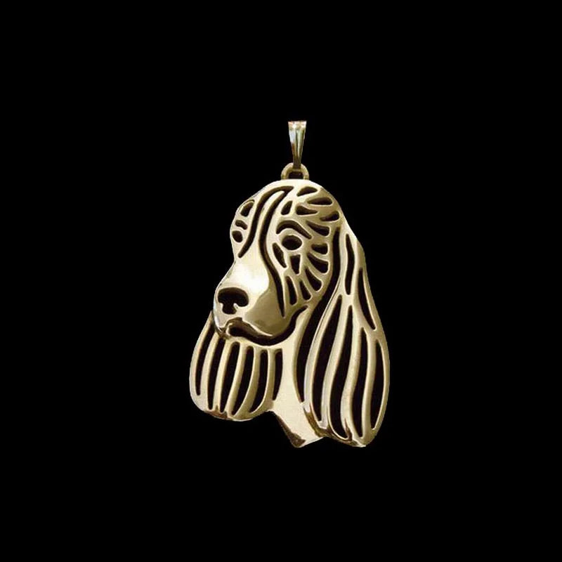 Female Alloy Pet Dog Pendants Women's English Springer Spaniel Pendants