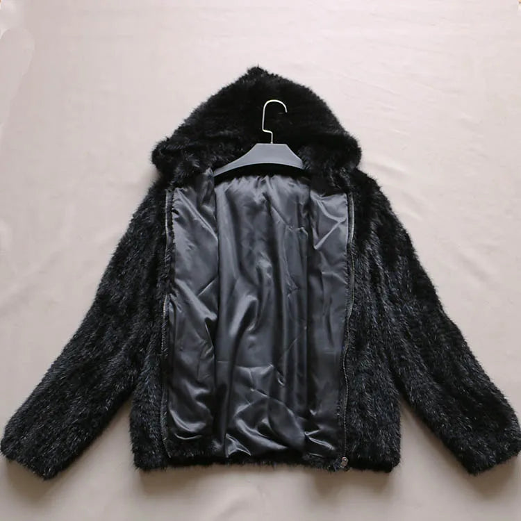 New Mink Fur Coat Women's Long-Sleeve Top Fashion All-Match Mink Knit Jacket Mink Knitted Fur Coat