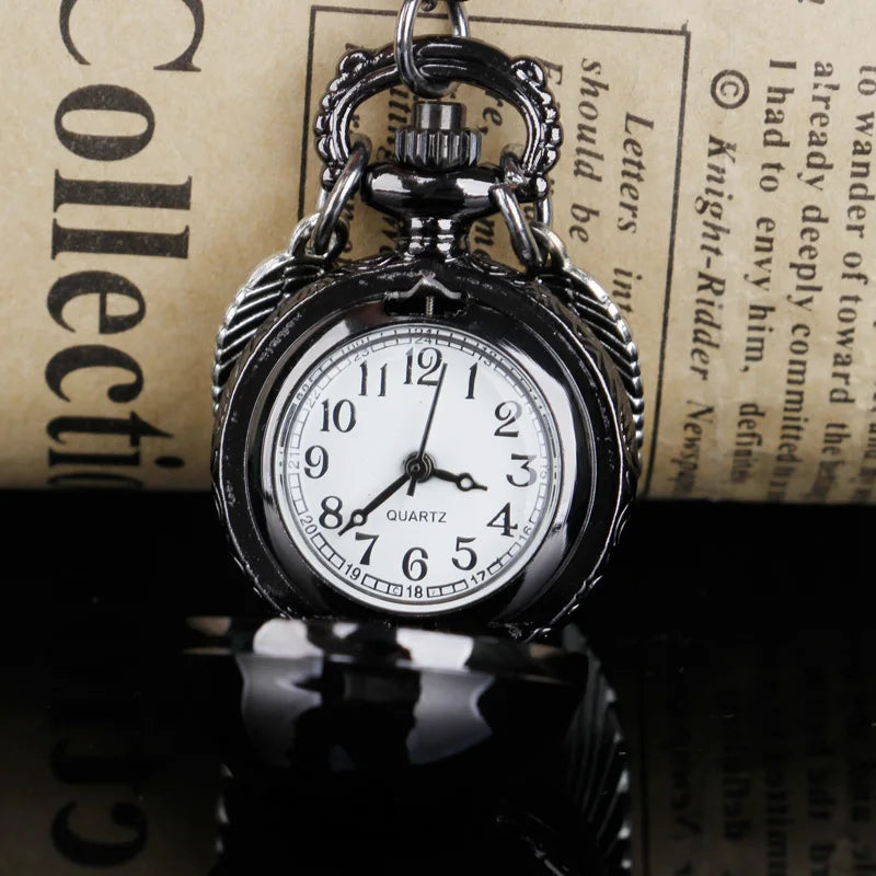 Steampunk Fashion Ball Quartz Pocket Watches With Pendant Necklace Chain Children Best Xmas Gifts