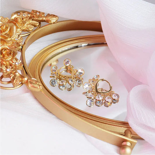 2023 New French Fashion Earring Temperament Luxury Top Quality Zircon Earrings 2021 Trend Personalized Luxury Jewelry Pendant