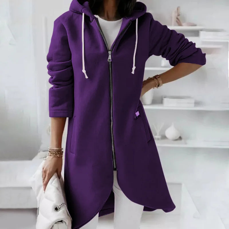 Women Causal Winter Overcoat Female Plus Sizes Hooded Pocket Cap Coat Outerwear Zipper Elegant Jacket Casco Feminino