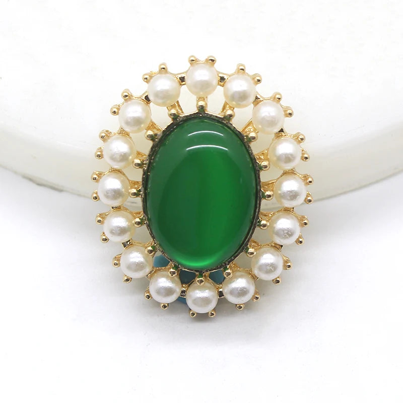 Exquisite 10pcs/set alloy metal pearl DIY jewelry accessories rhinestone crystal wedding invitation clothing artwork
