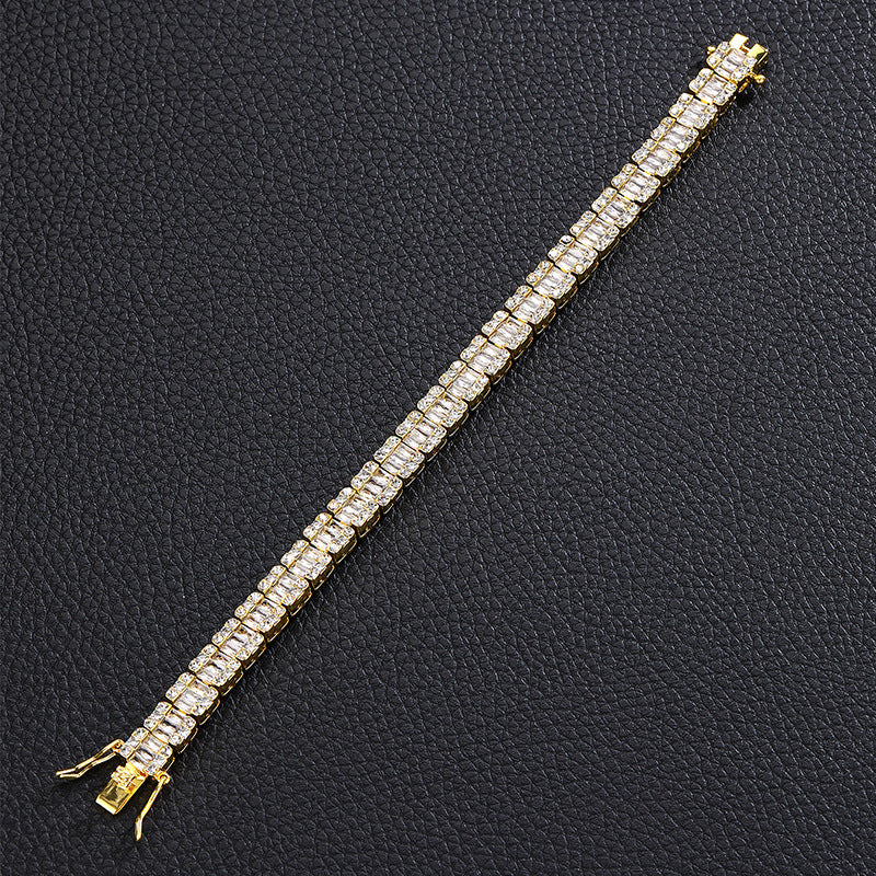 Popular Jewelry Rock Sugar Chain Children's European and American New Zircon Cuban Chain Hip Hop Jewelry Internet Celebrity Same Style Clothing Accessories
