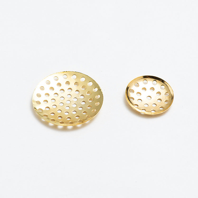 DIY Jewelry Accessories Multi-Hole Small Tray Mesh Plate Handmade Flower Tray Mesh Sheet Mesh Flower Brooch Base Weaving