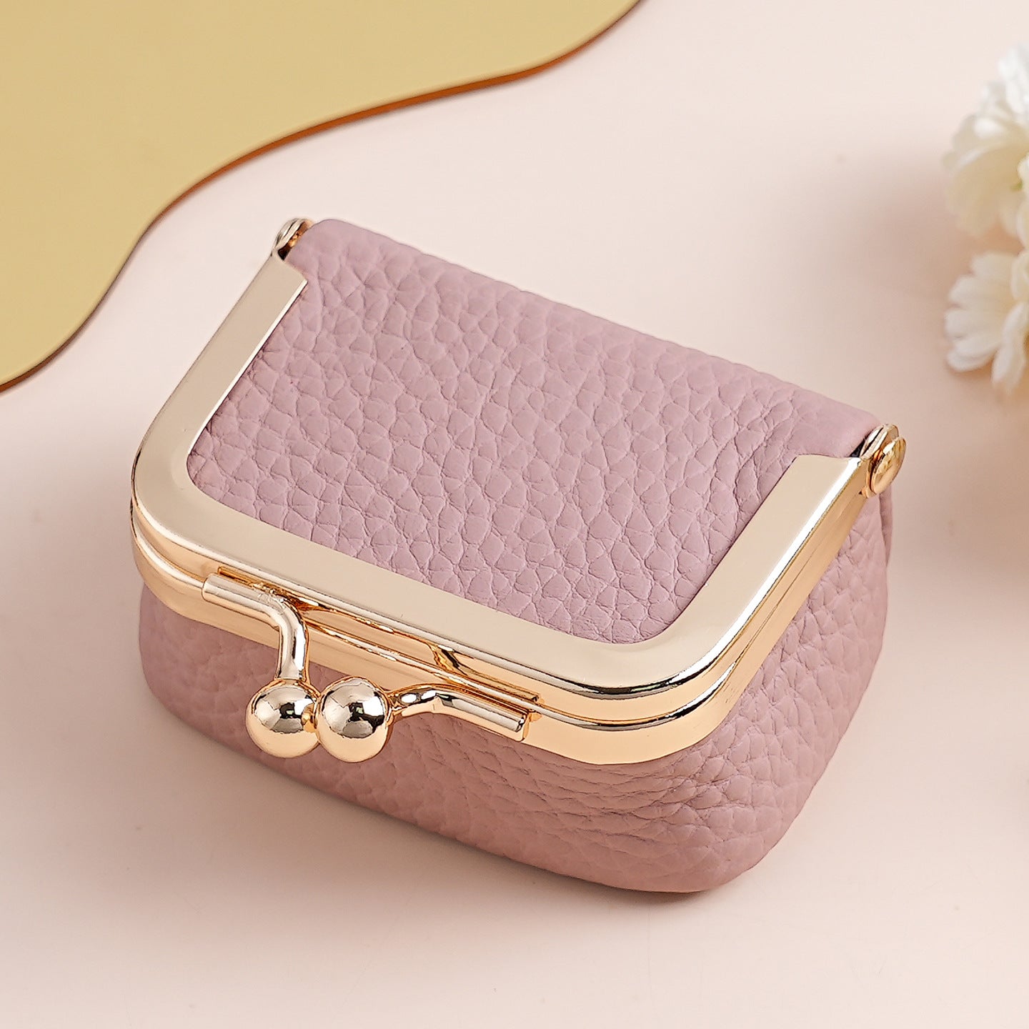 Genuine Leather Mini Necklace Jewelry Box Women's Earrings Gold Ring Gold Jewelry Cosmetics Bag Earphones Coin Purse