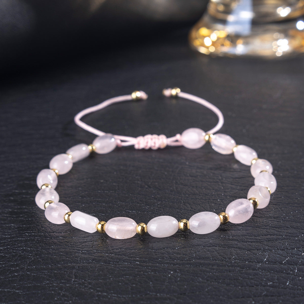 Zhuhang Jewelry Cross-Border New Natural Stone Irregular Bracelet Adjustable Braided Rope Bracelet