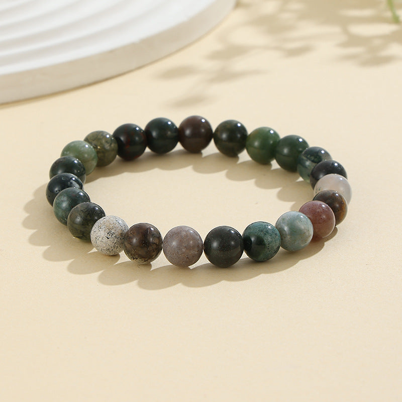 European and American Cross-Border Hot-Selling Popular Jewelry 8mm Natural Stone Bracelet Amethyst Tiger Eye Stone Agate Bracelet Jewelry