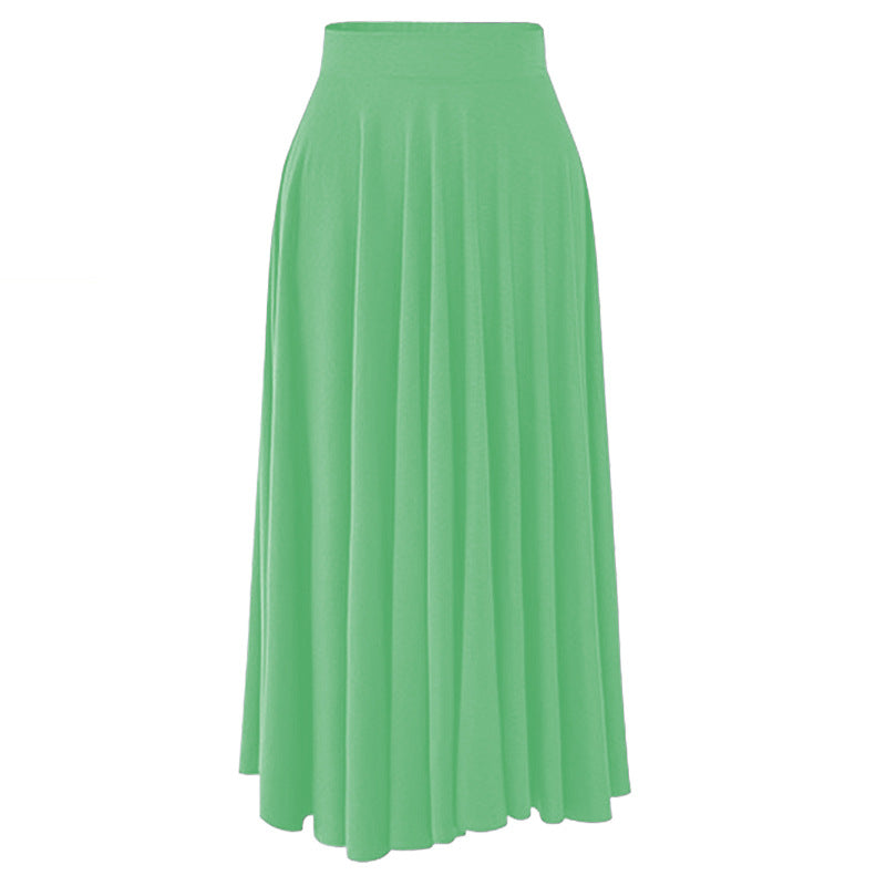 Summer New modal loose large size skirt 200kg fat mm long large swing skirt high waist pleated umbrella skirt