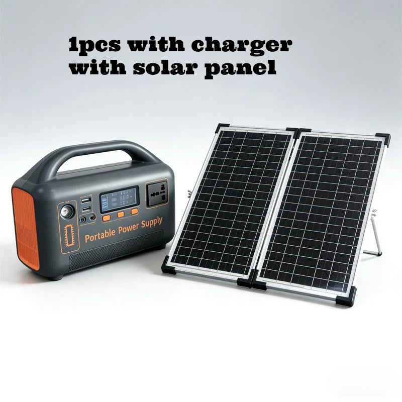 Portable Power Station Solar Generator with Solar Panel (Optional), 400W 192Wh LiFePO4 Power Bank, with Camp Solar Charger