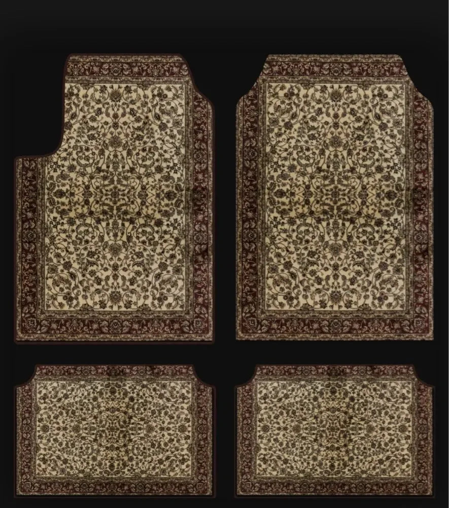 Set of Bohemian Style Floor Mat Universal Size Car Foot Mat American Retro Rugs for Bedroom Home Anti-slip Soft Rug