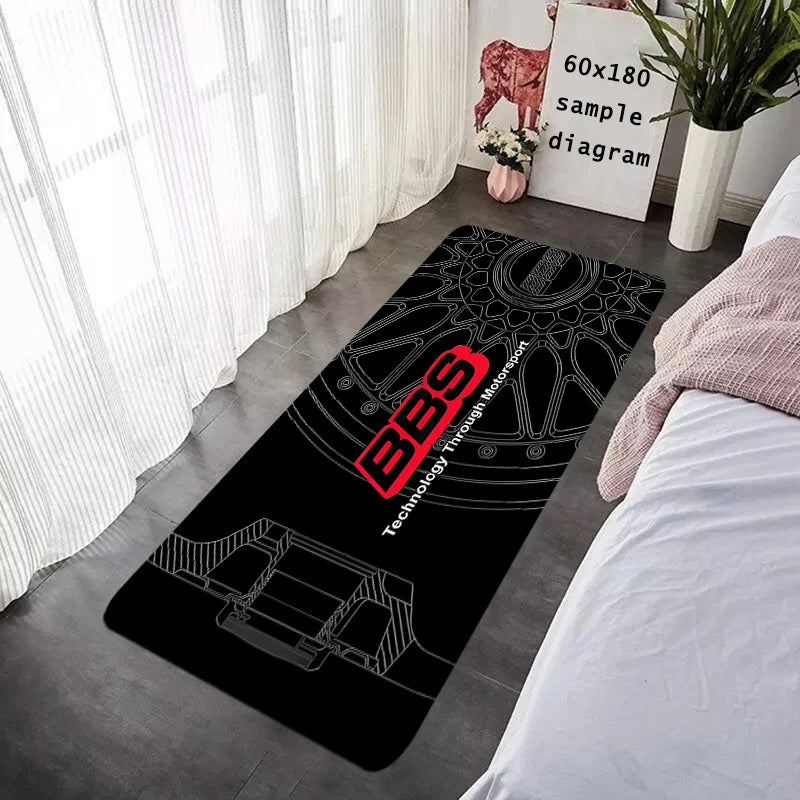 House Entrance Doormat BBS Wheel HubHallway Carpet Living Room Rugs Foot Carpets Bathroom Rug Floor Mats Non-slip Home Decor