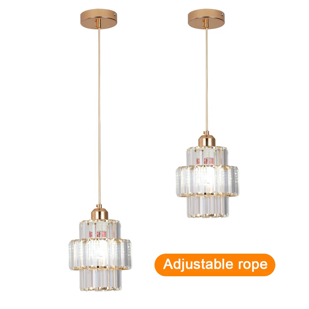Modern Pendant Lights Luxury Led Crystal Ceiling Lamp Nordic Design Chandelier Bedroom Dining Room Table Kitchen Island Decor