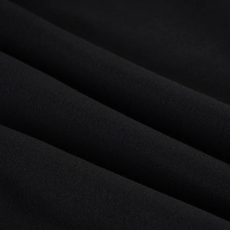 SUCHCUTE Black Sexy Backless Halter Dress Women Sleeveless Low-Neck Party Club Dress Aesthetic 90s Clubwear Clothing Chic Outfit
