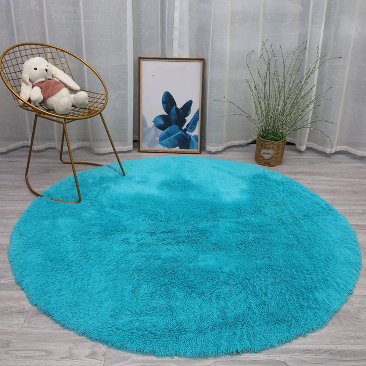 40 Cm Round Rug For Bedroom Super Fluffy Circle Rugs Cute Soft Faux Non Slip Shaggy Rug For Kids Girls Home Dorm Decor