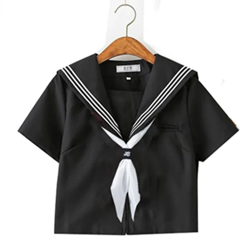Japanese School Uniform Girls Plus Size Jk Suit Plus size Basic Sailor Uniform Women Long Sleeve Suit