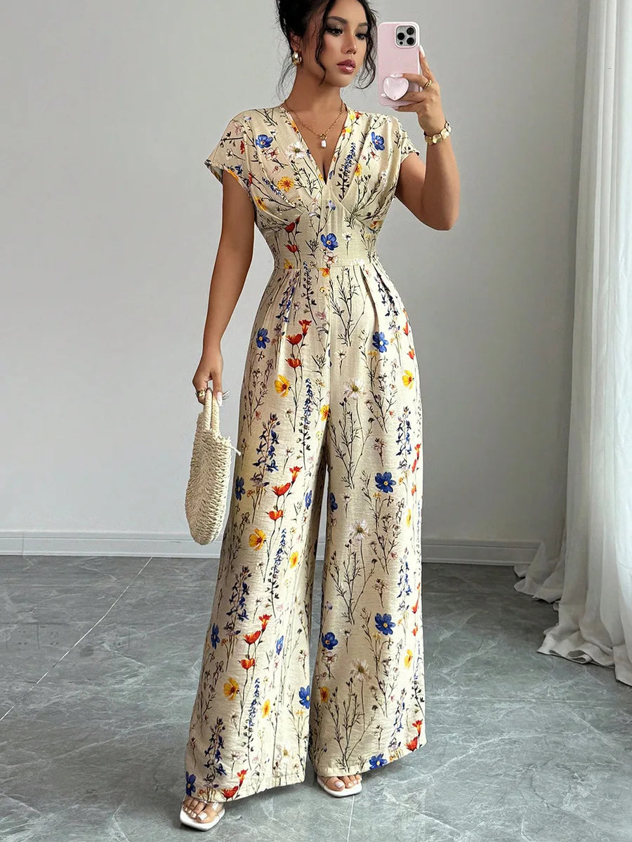 Women's Summer Elegant Short Sleeve High Waist Women's Clothing Straight Office Lady Fashion New Arrival Trendy