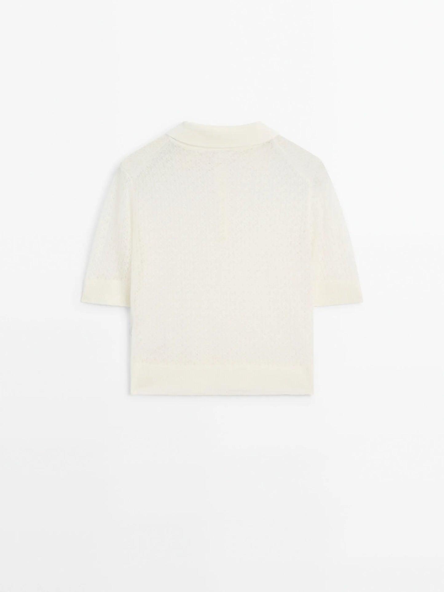 Ethereal Traf Md 2026 YAZHIMEI autumn new style of Temperament commuter cut-out Polo neck short-sleeved knitwear for women