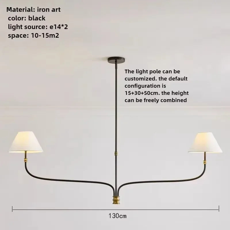 2025 Mid Century Chandelier Minimalist Wrought Iron Light Designer Black Amd Gold Lights Country Hall Bedroom Dining Room Lighti