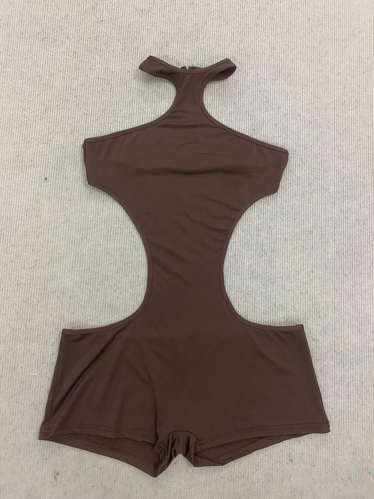 New Arrival: European and American Style Women's Sexy Halter Neck Backless Tight-Fitting Hollowed-Out Bodysuit, Solid Color Top
