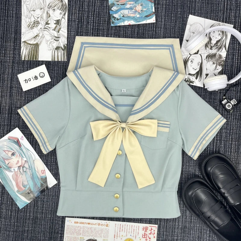 Fashionable and Comfortable Japanese JK Uniforms School Uniforms Qingxin Style Orthodox Original Sailor Sweet and Versatile Suit