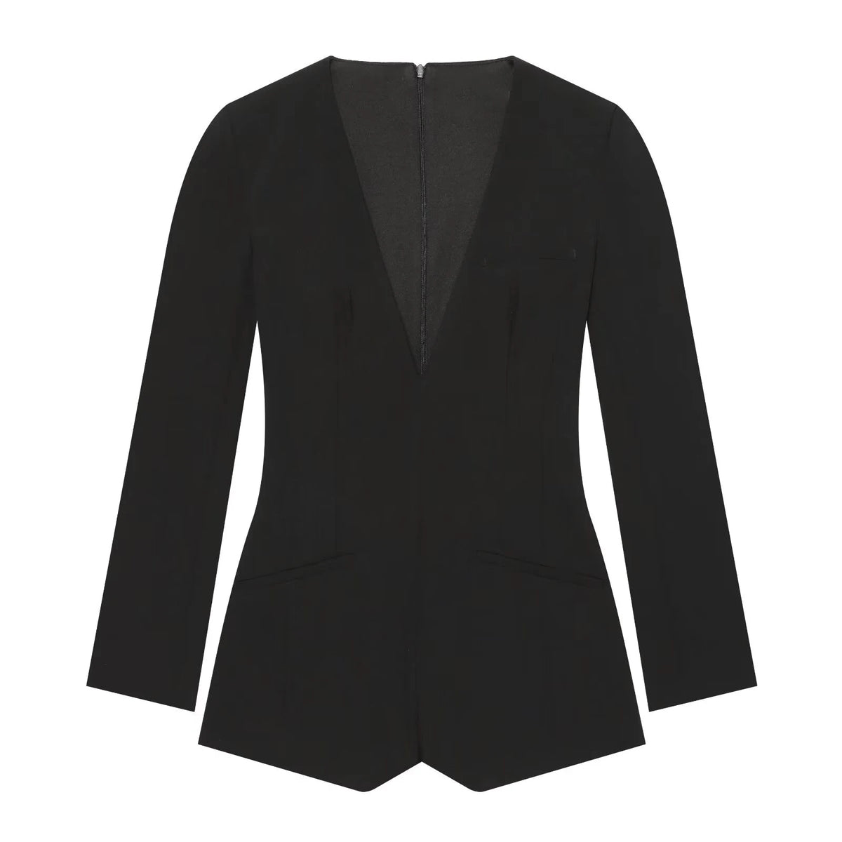 KONDALA Chic Woman Sexy Solid Bodysuit Short Sleeve Office Lady Mini Bodysuit Zipper Fashion 2026 Sheath Female V-Neck Jumpsuits