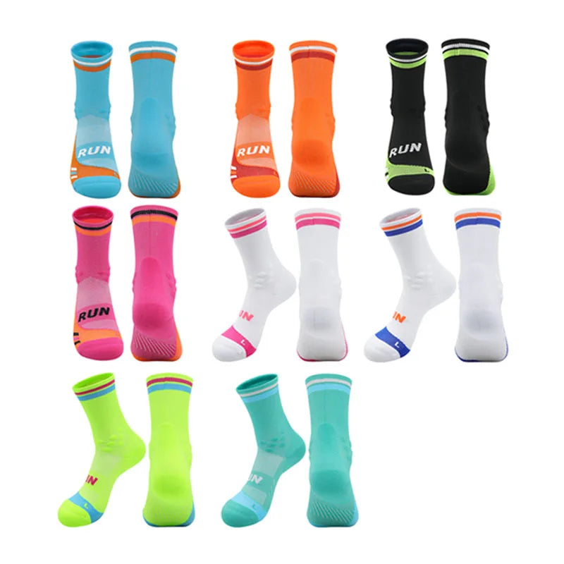 Running Compression Socks Crew Marathon Sport Sock For Man Woman Adult Teenager
