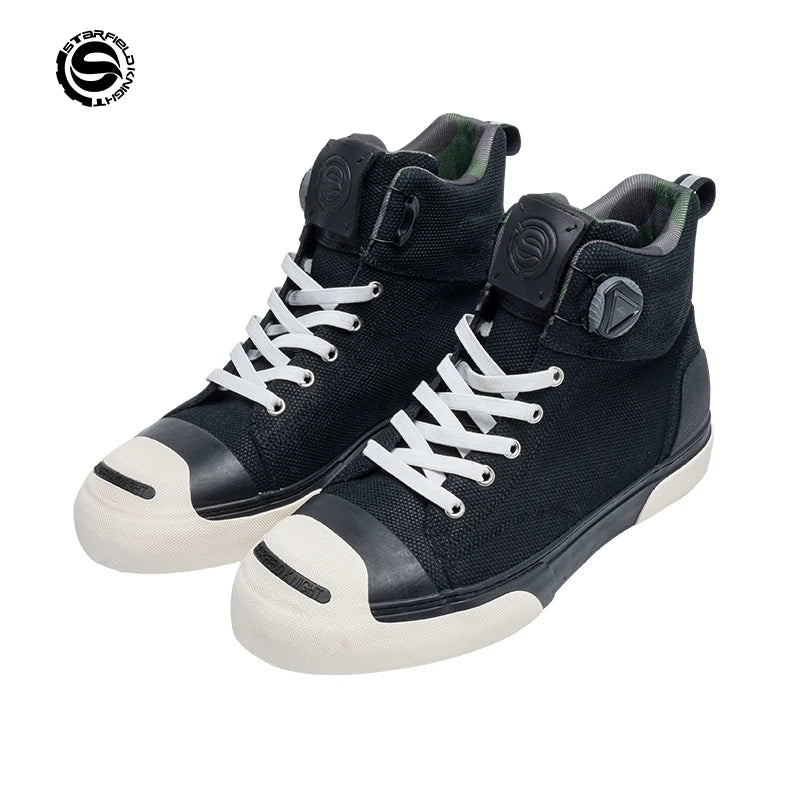 Retro Motorcycle Riding Shoes Hard Protective of Toe Mountain Bike Shoes Casual Shoes Moto Boots Unisex Wearable Motocross Boots