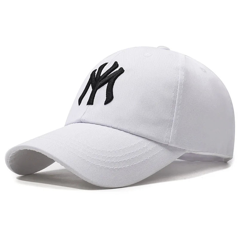 Unisex NY Letter Embroidery Baseball Cap, Adjustable Cotton Dad Hat, Casual Sunscreen Peaked Cap for Men Women, Streetwear Sport