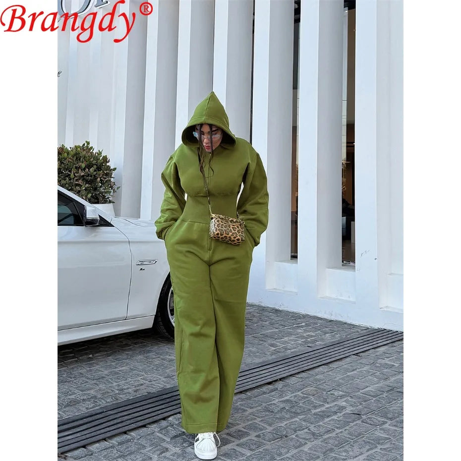 5pcs Bulk Items Wholesale Lots Long Sleeve Zipper Jumpsuits for Woman 2025 Fall Fashion Slim Sexy One Pieces Bodysuits B16131