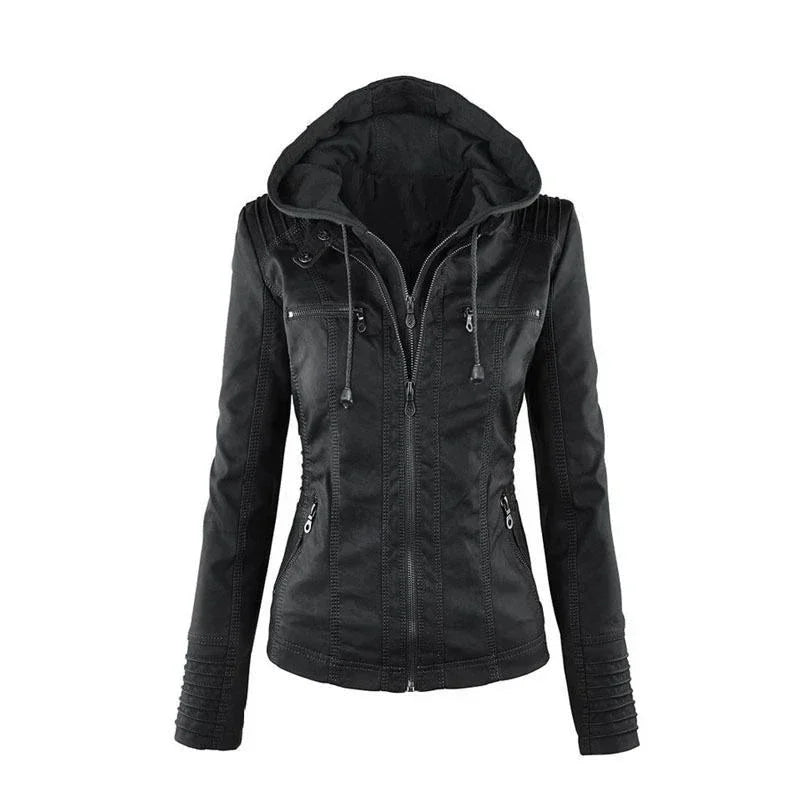 American Vintage Subculture Punk Jacket Long Sleeve Black Coat Slim Gothic Streetwear Casual Outerwear Daily Outfits 2026