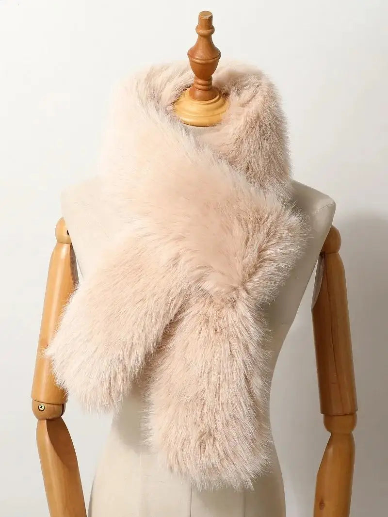 2024 New Winter Imitation Mink Fur Scarf Women Scarf Fluffy Warm Fashion Long Scarf Y2k Girls Europe and America