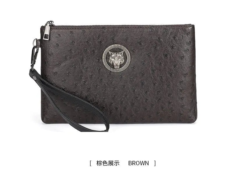 New Business Style Men Clutch Large Wallet Soft PU Leather Male Wristlet Pack Bag Elegant Leisure Stylish HandBags Envelope Bag