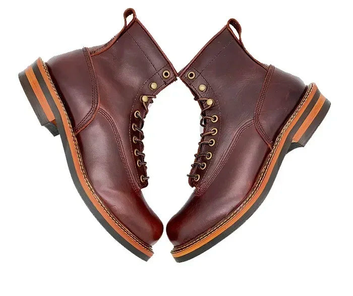 Men High Quality Brand Outdoor Genuine Leather Boots Special Desert Combat Boots Men's Designer Shoes Ankle