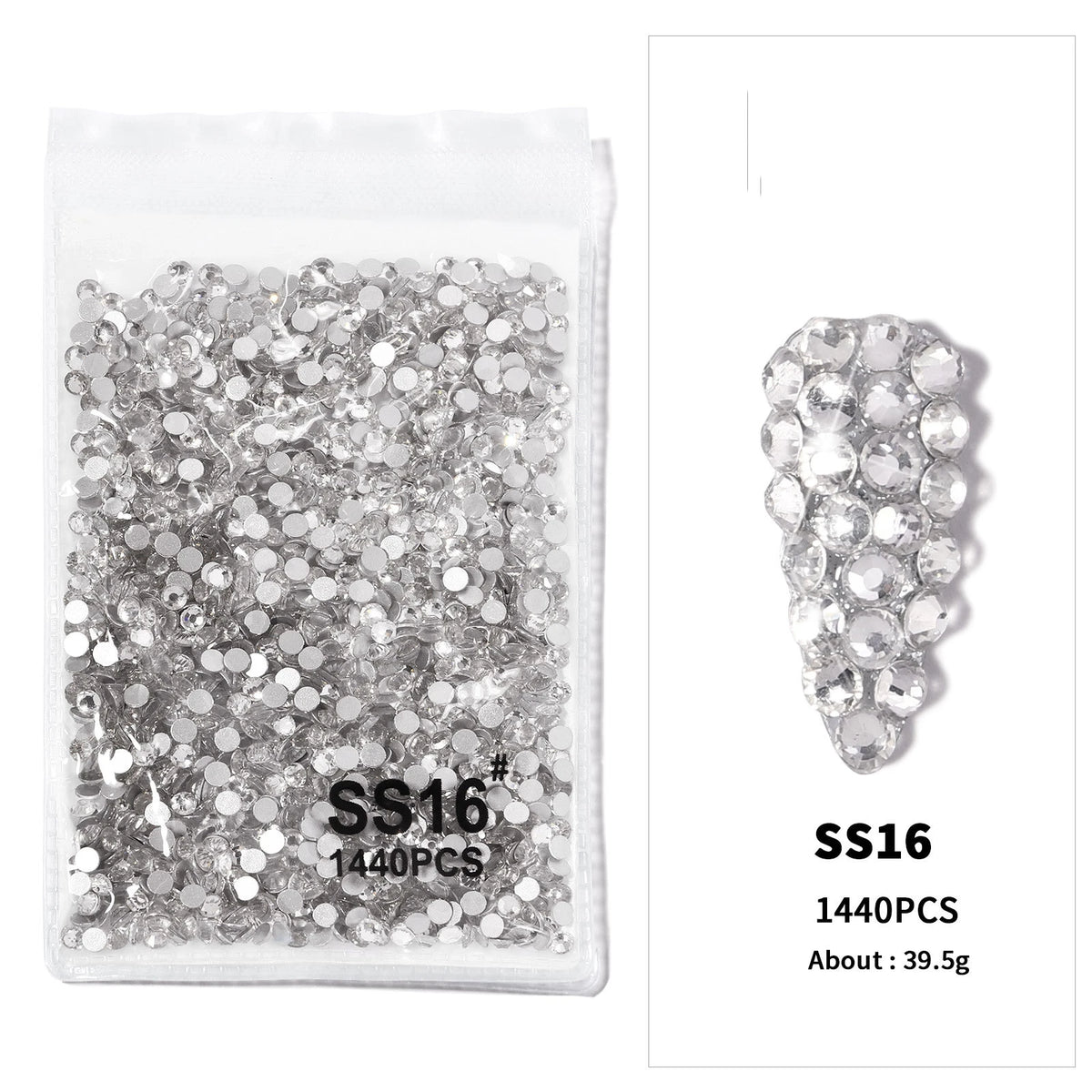 12Gird 3D Glass AB Crystal Nail Art Rhinestones Kit Flatback Round Bead Charm Gem Stones Jewelry Diamond with Tools for Nail Art