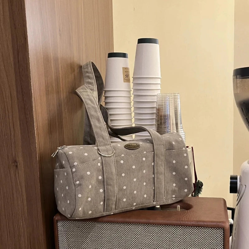 Korean Style Polka Dot Shoulder Bag Women's Large Capacity Commuter Pillow Bag Underarm Bag Trendy Single Shoulder Bags