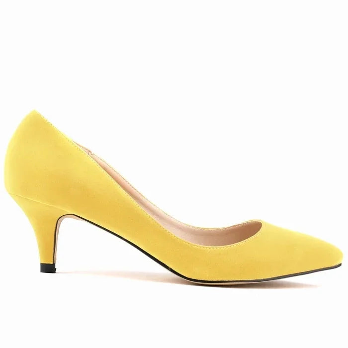 Spring and Autumn 2026 Women Pumps 5cm High Heels Solid Color Breathable Rubber Non Slip Sole Latex Insole Work Wedding Shoes