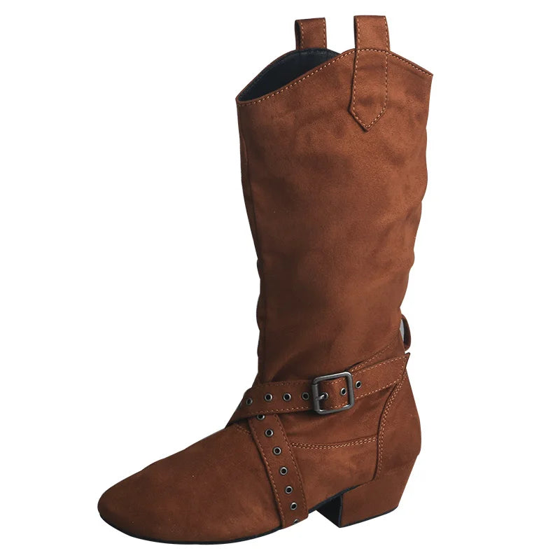 Customized Heel Practice Boots Half Boots Line Dance Boots Soft Suede Bottom Ballroom Party Dance Shoes Black Boots Dancing