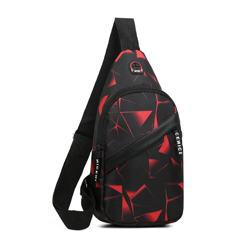 Chest Bag,Men's Casual Waterproof Crossbody Bag, Trendy Sports Bag, Multifunctional Small Bag, Shoulder Bag