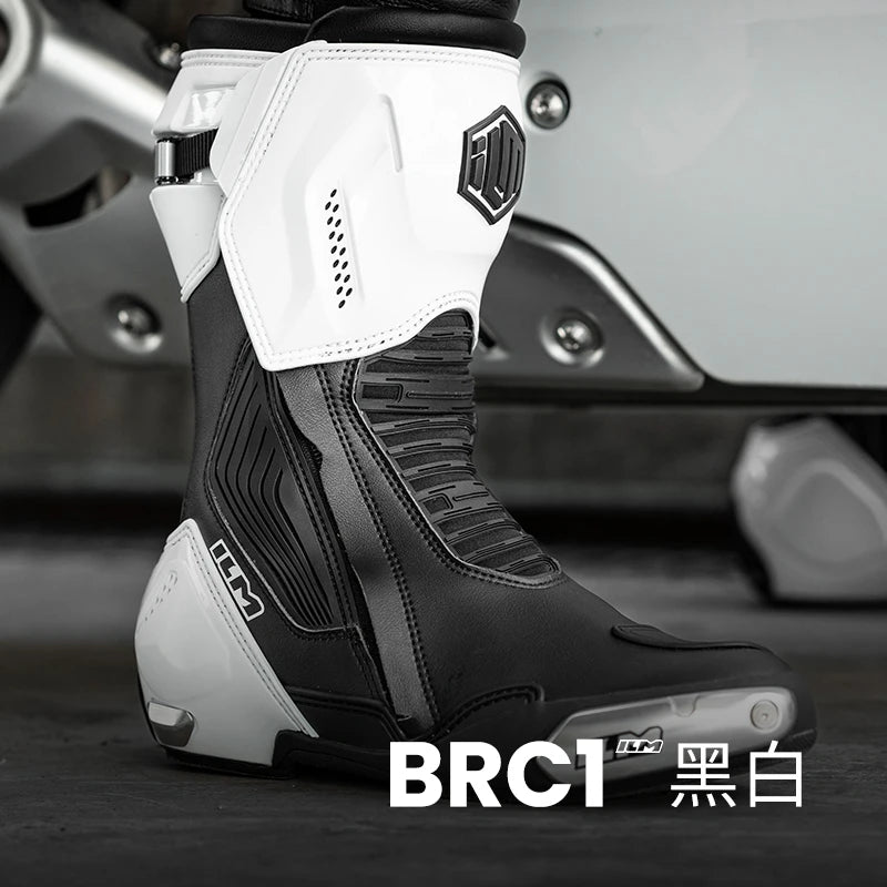 New ILM Off-Road Motorcycle Botas Professional Track Riding Boots Cowhide Waterproof Racing Anti-Collision for Rally Race Shoe