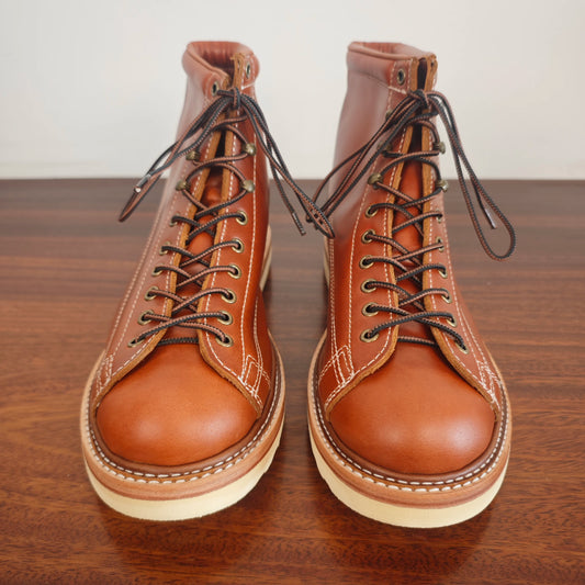 U6796 Men Retro Tough Motorcycle Ankle Boots Goodyear Welt Durable Full Leather Outdoor Work Boot