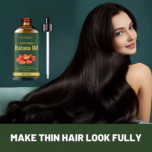 YUITIKUE 100% Raw Batana Hair Oil - Repairs Dry/Damaged & Colored Hair, Adds Volume & Shine, Moisturizes Scalp